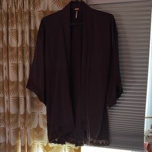 Free People Elegant Brown Kimono Cardigan